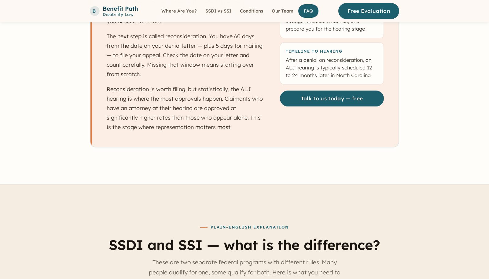 Benefit Path Disability Law demo preview